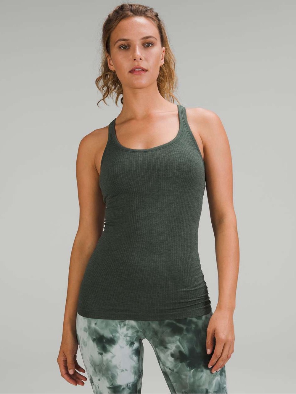 Lululemon Ebb to Street Tank Top Smoked Spruce